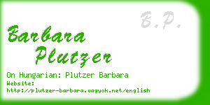 barbara plutzer business card